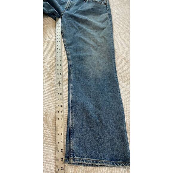 NWT AGOLDE JEANS 34 LOW RISE STRAIGHT LEG STRETCH ORGANIC COTTON SLIM BLUE DENIM - Picture 11 of 11